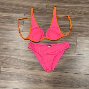 kate spade Neon Pink Bikini with Orange Trim